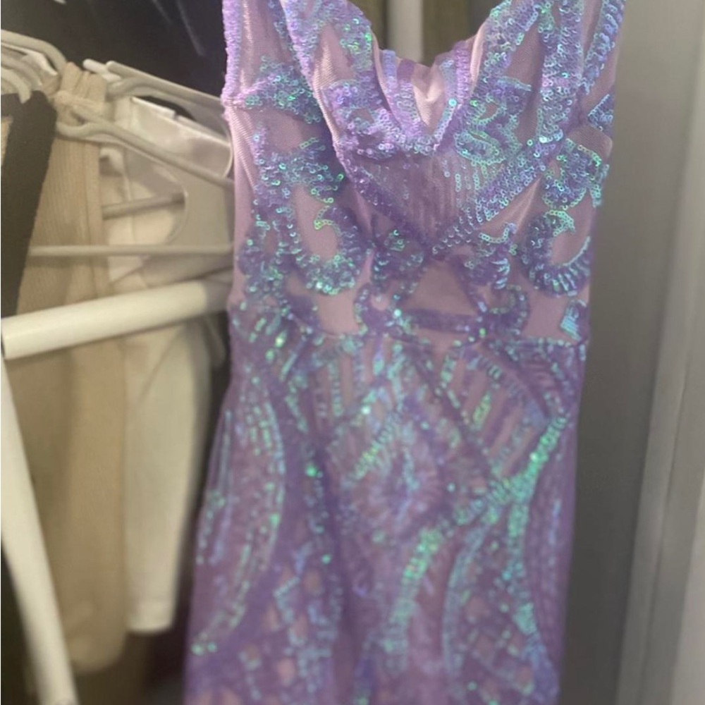 Purple Sequin Dress